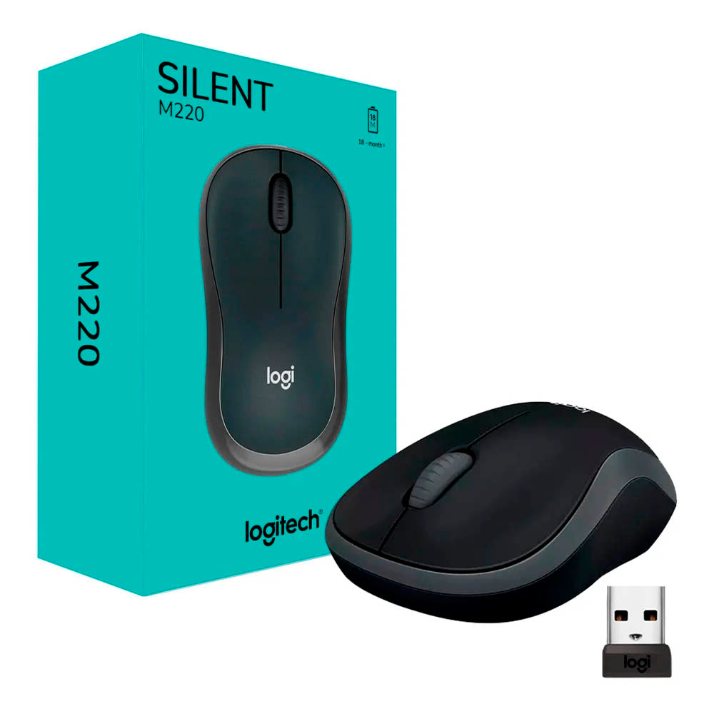 Mouse Sem Fio Logitech M220 Silent Preto - 910-006127 Truedata